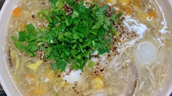 sup-ga-ngo-ghe Súp gà ngô ghẹ